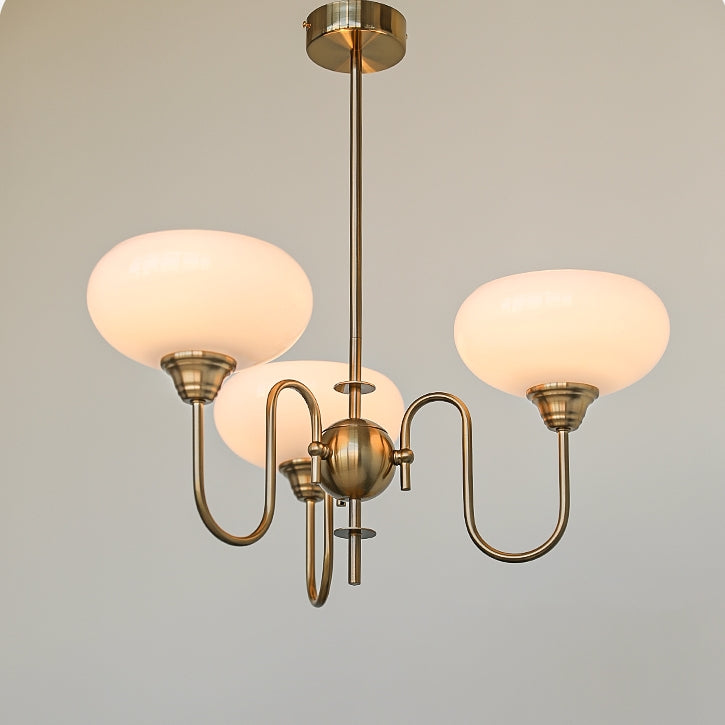 Nielsen Vintage LED Métal Verre Lustre Salon