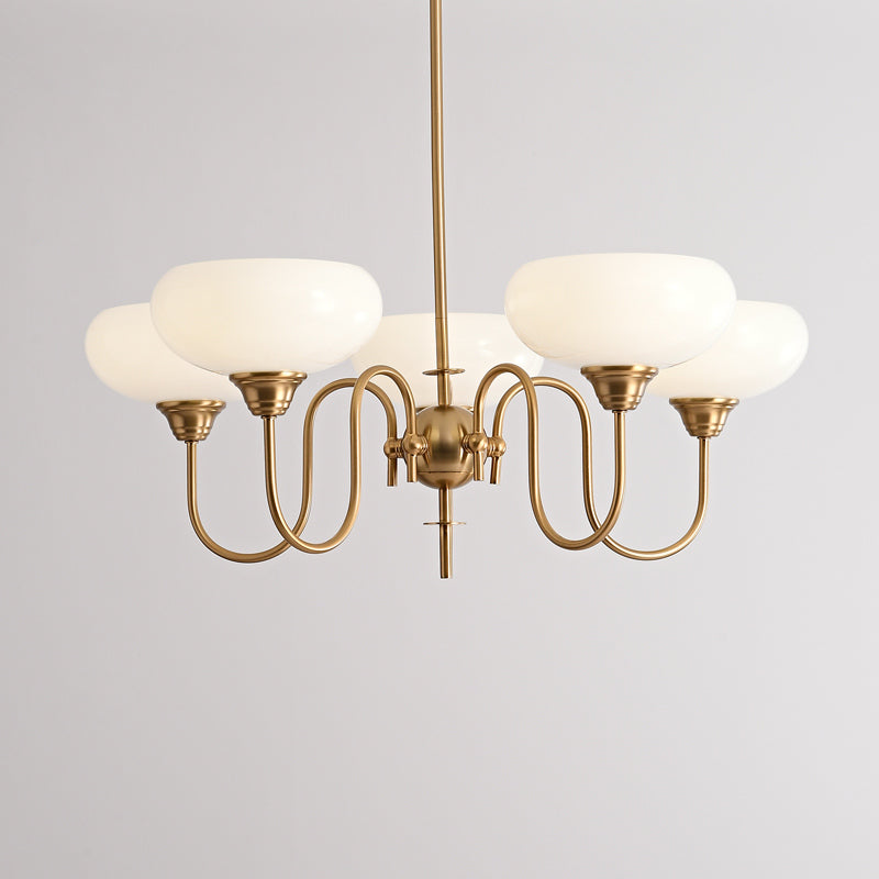Nielsen Vintage LED Métal Verre Lustre Salon