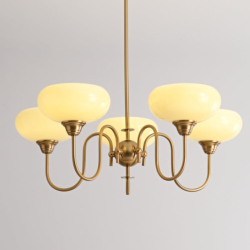 Nielsen Vintage LED Métal Verre Lustre Salon