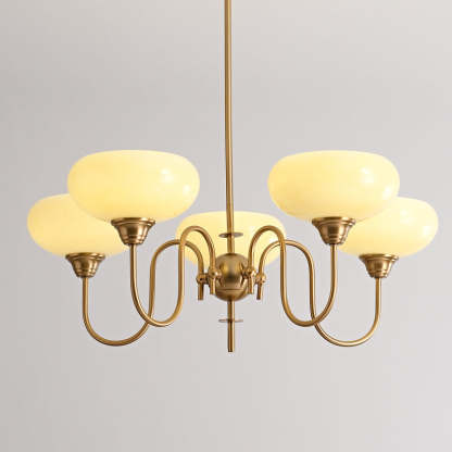 Nielsen Vintage LED Métal Verre Lustre Salon