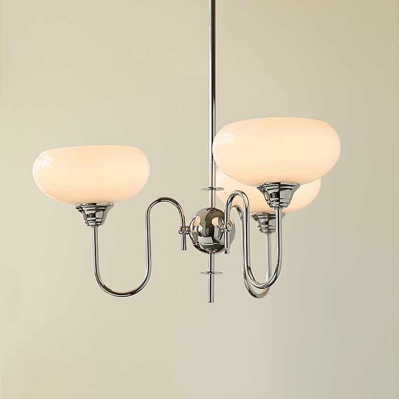 Nielsen Vintage LED Métal Verre Lustre Salon