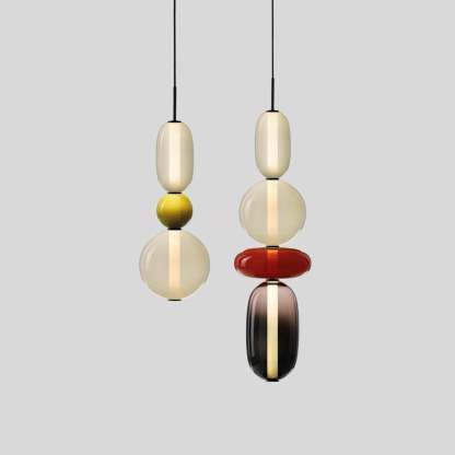 Amber Drop Glass Pendant Light