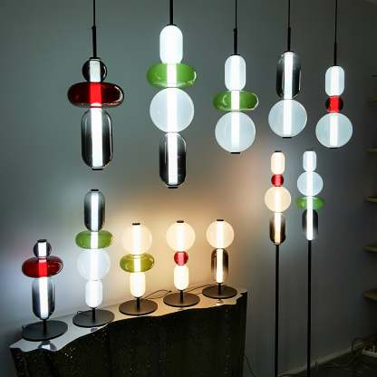 Amber Drop Glass Pendant Light