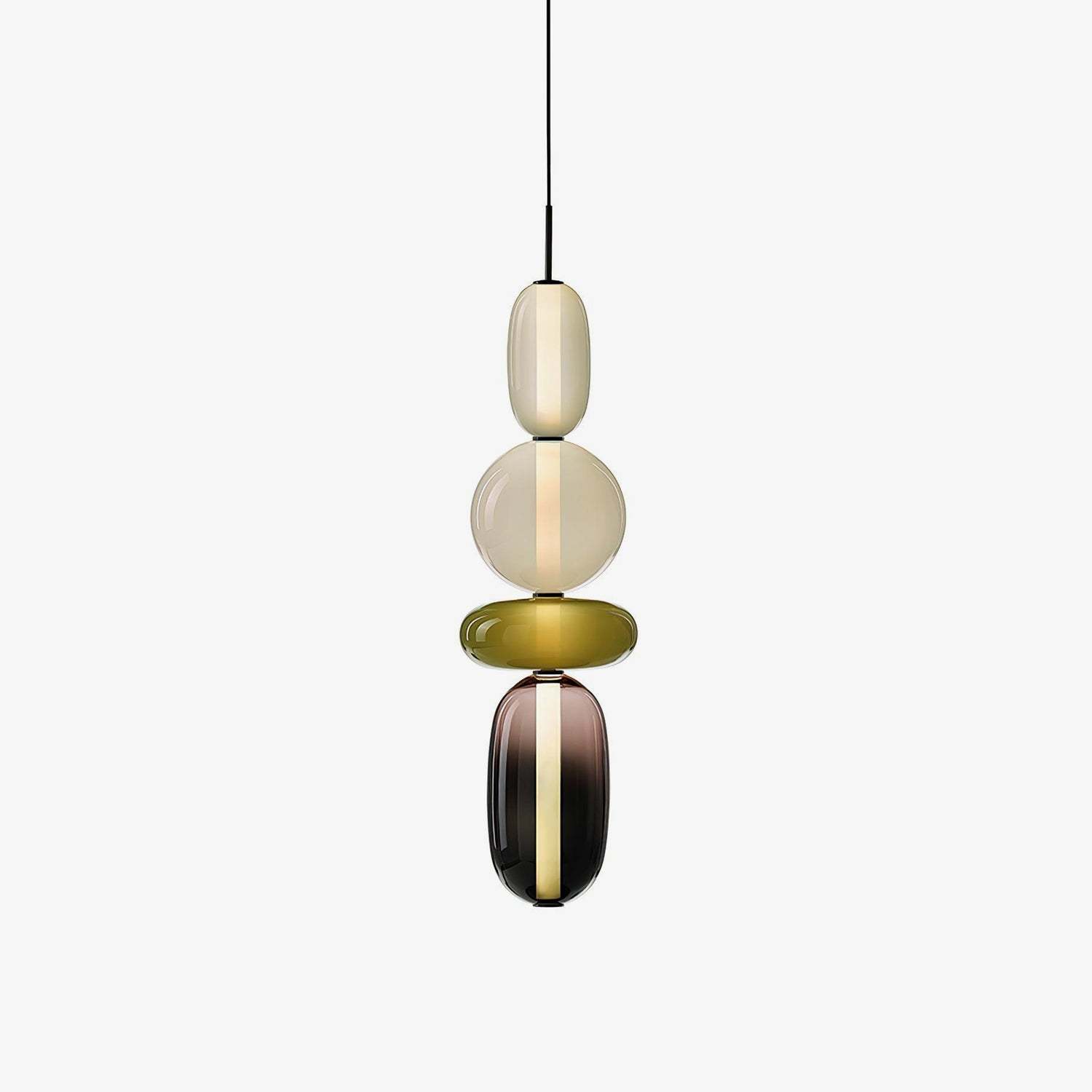 Amber Drop Glass Pendant Light