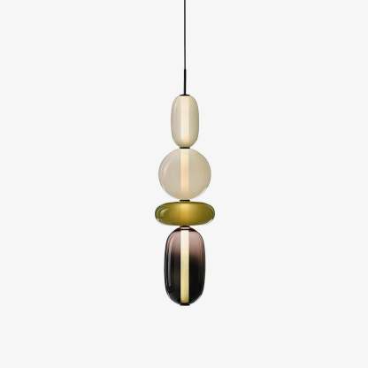 Amber Drop Glass Pendant Light
