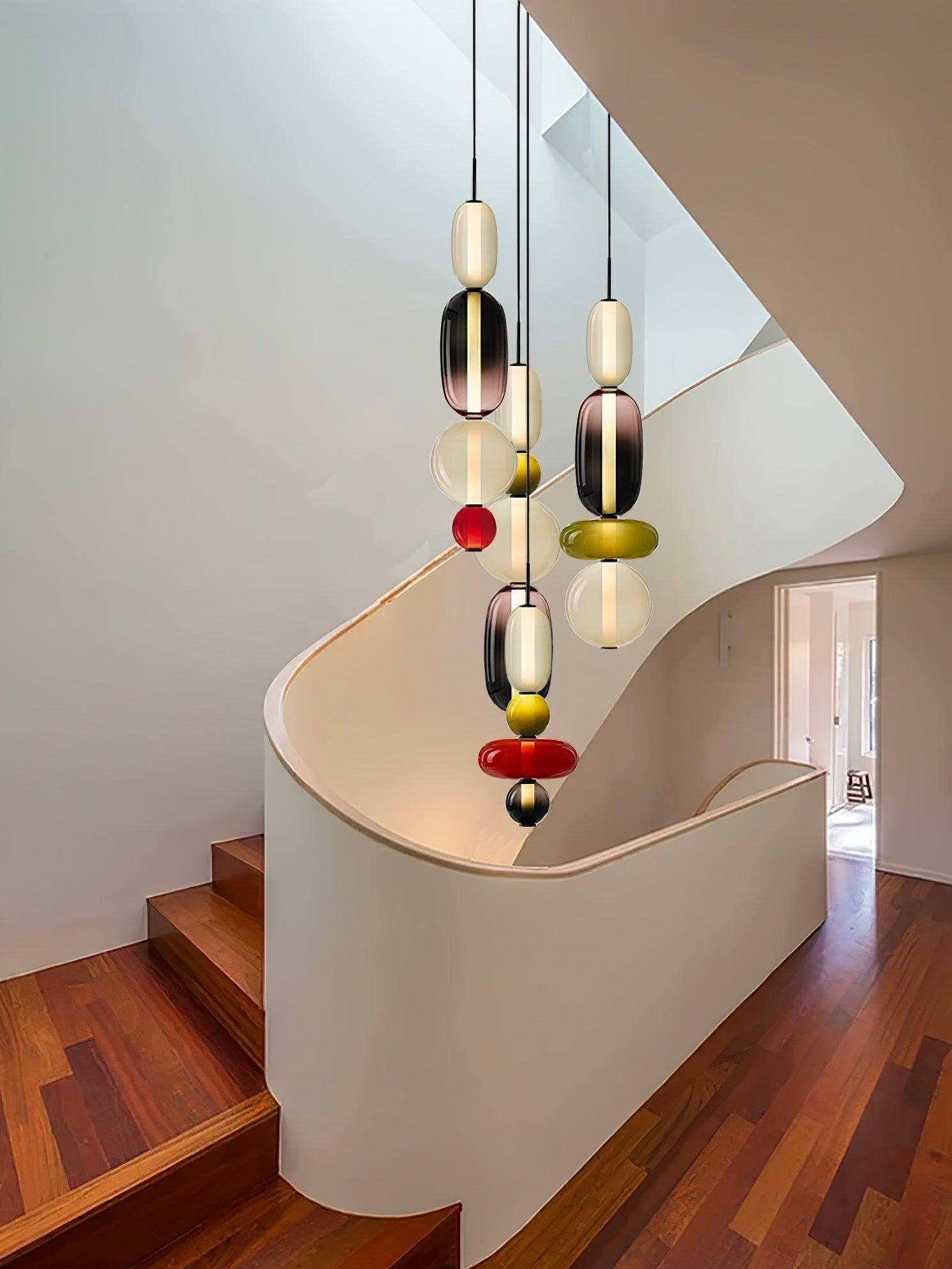 Amber Drop Glass Pendant Light