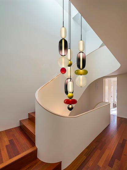 Amber Drop Glass Pendant Light