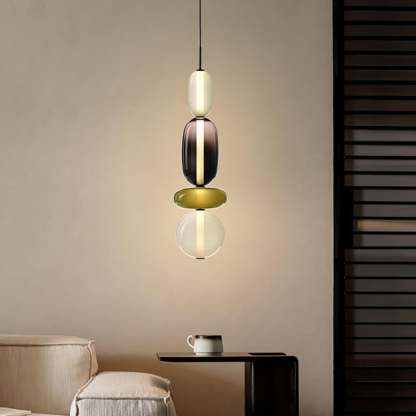 Amber Drop Glass Pendant Light