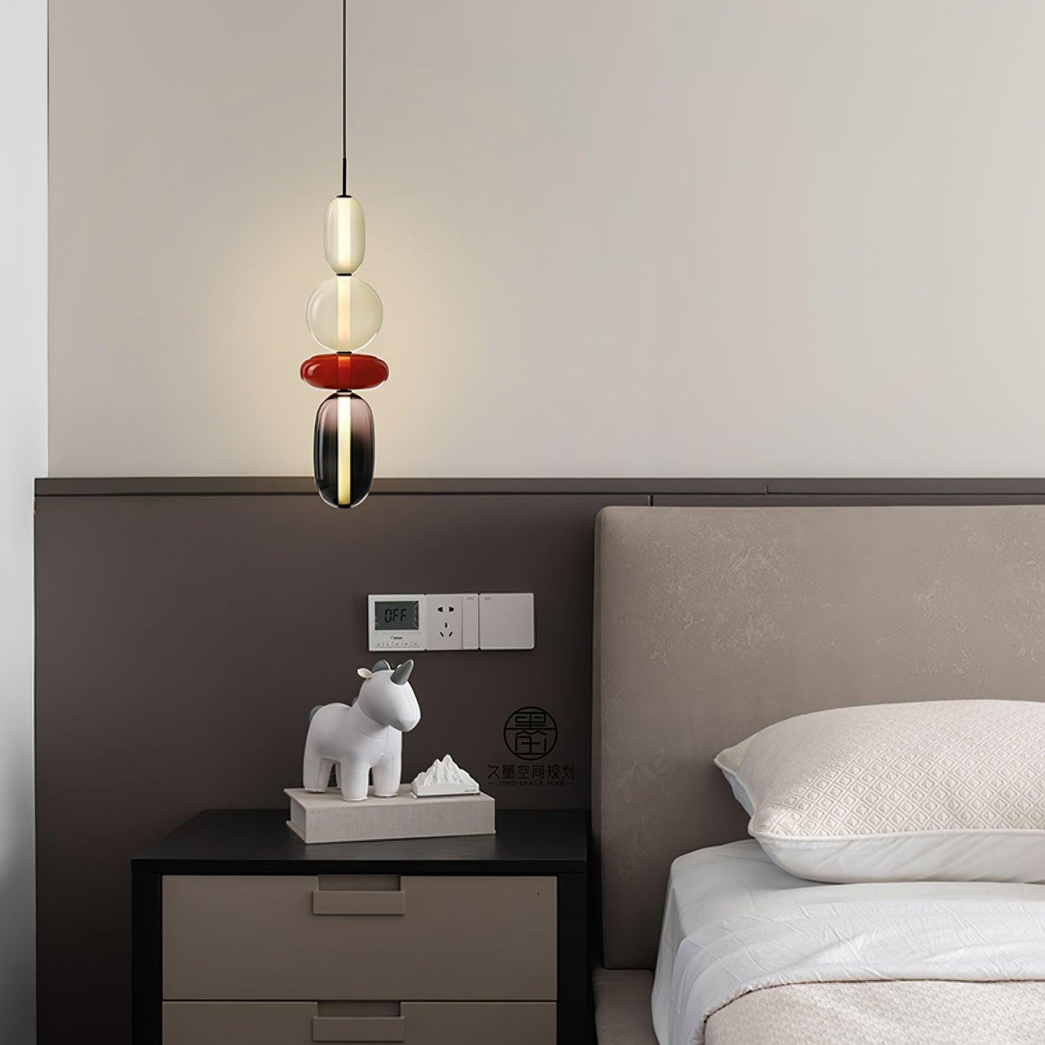 Amber Drop Glass Pendant Light