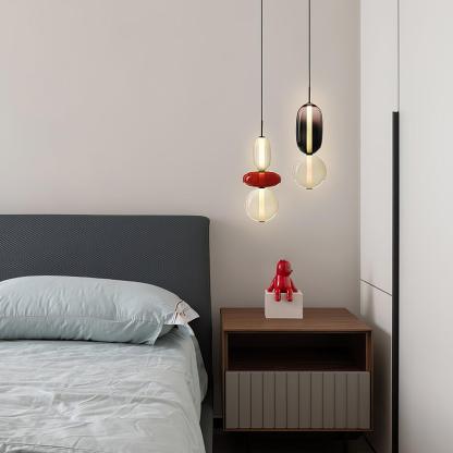 Amber Drop Glass Pendant Light