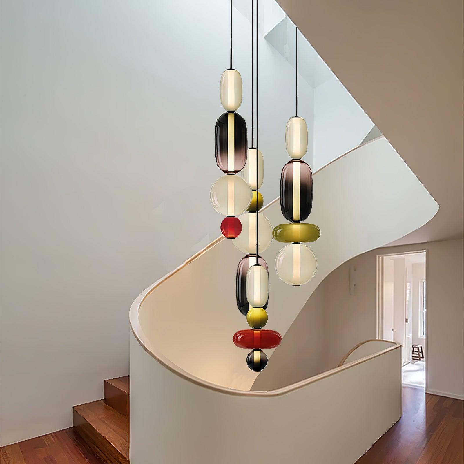 Amber Drop Glass Pendant Light