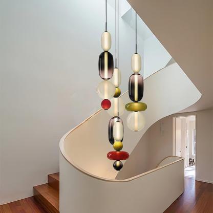 Amber Drop Glass Pendant Light