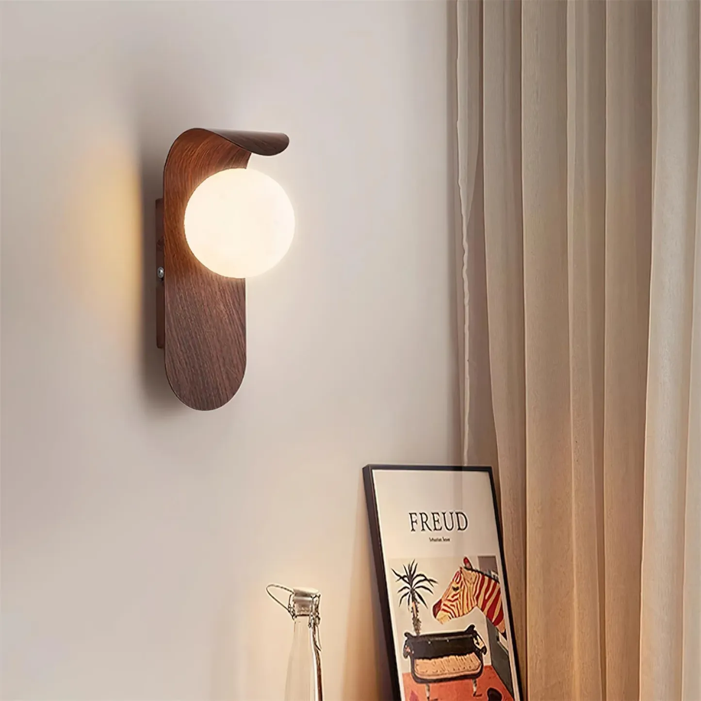 Muto Modern Walnut Ceiling Lamp Bedroom Dining Room