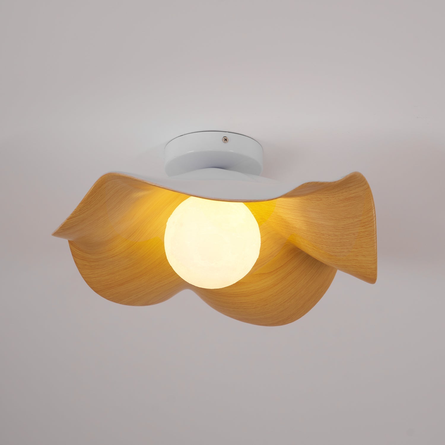 Hakka Wood Resin Ceiling Light