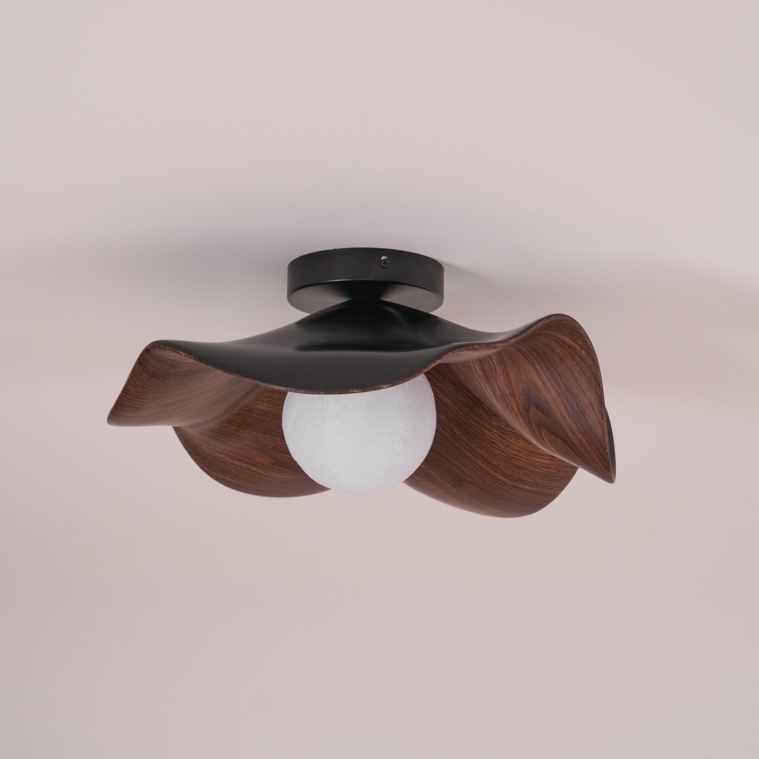 Hakka Wood Resin Ceiling Light