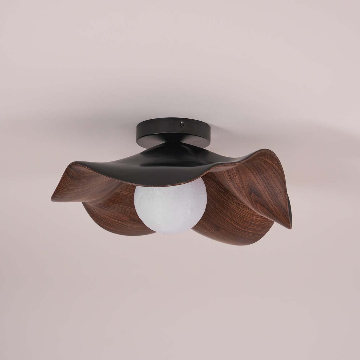 Hakka Wood Resin Ceiling Light