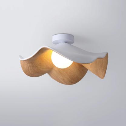 Hakka Wood Resin Ceiling Light