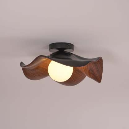 Hakka Wood Resin Ceiling Light