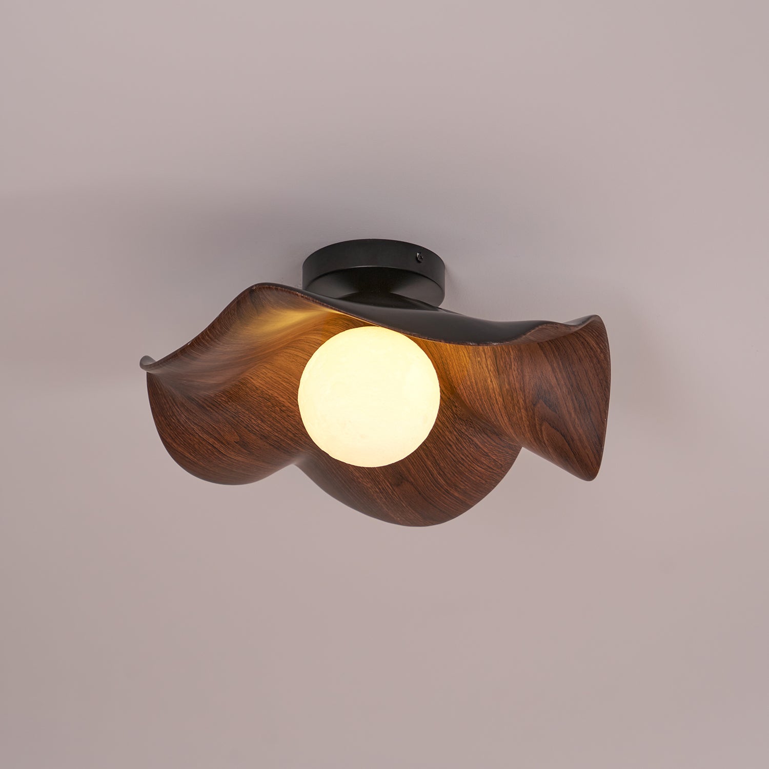 Hakka Wood Resin Ceiling Light