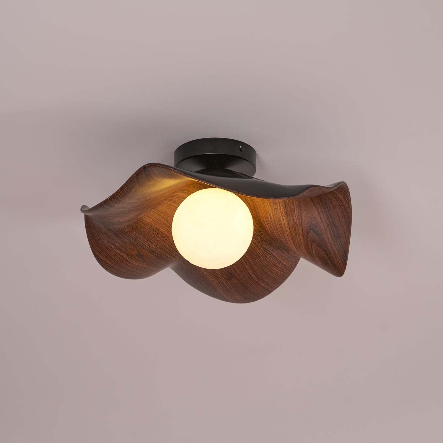 Hakka Wood Resin Ceiling Light
