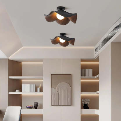 Hakka Wood Resin Ceiling Light