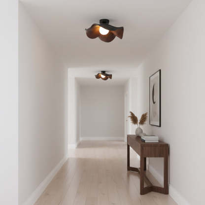 Hakka Wood Resin Ceiling Light
