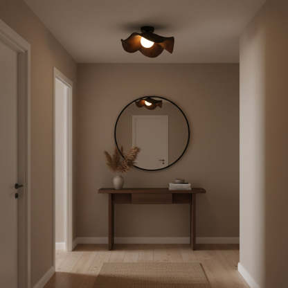Hakka Wood Resin Ceiling Light