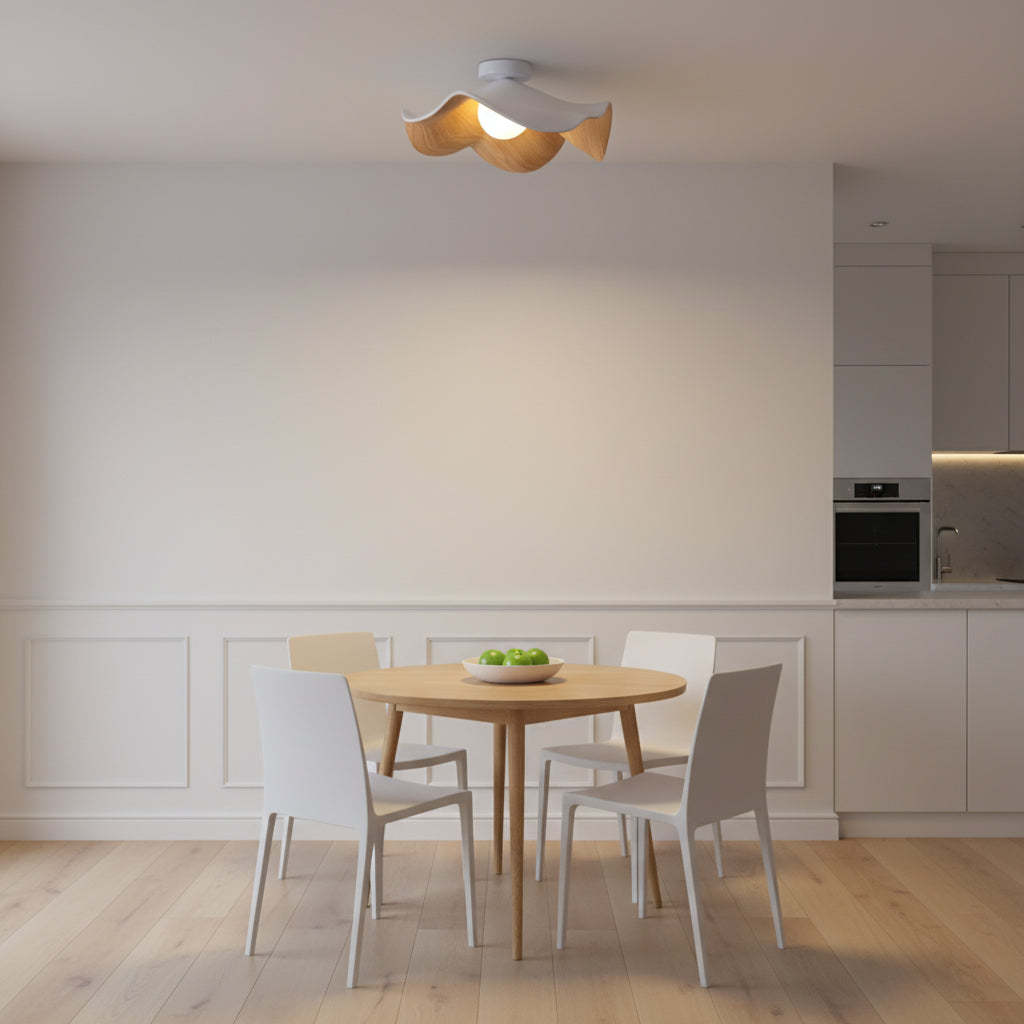 Hakka Wood Resin Ceiling Light