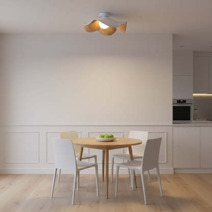Hakka Wood Resin Ceiling Light