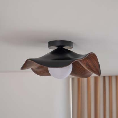 Hakka Wood Resin Ceiling Light