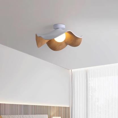 Hakka Wood Resin Ceiling Light