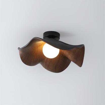 Hakka Wood Resin Ceiling Light