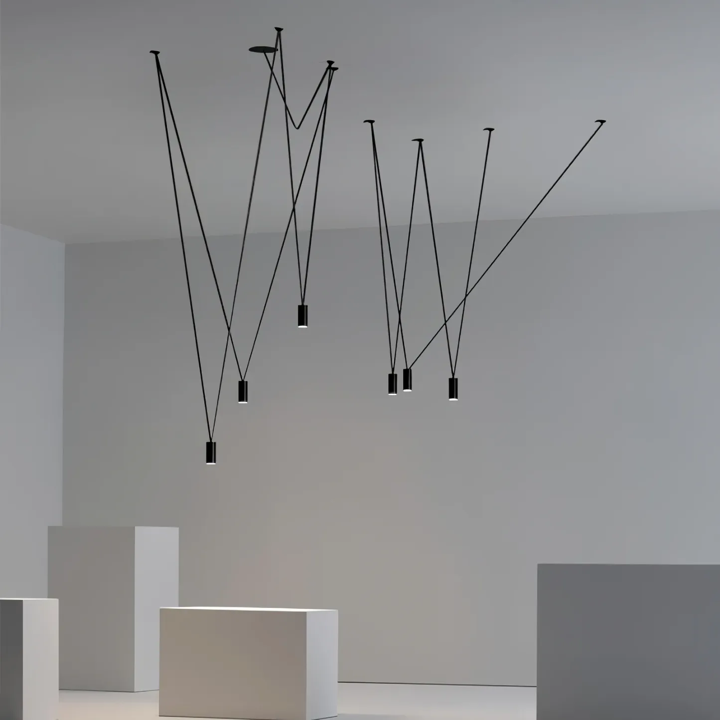Alessio Minimalisme Métal Plastique Suspensions Chambre à Coucher Salon