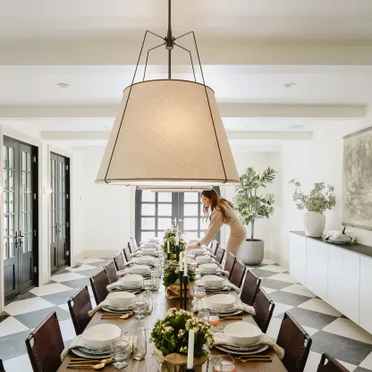 Alessio Vintage Special Metal Fabric Pendant Light Shades Dining Room