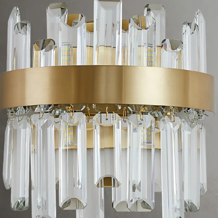 Herbert Classique Urbain Cristal Métal Applique Murale Chambre Salle à Manger