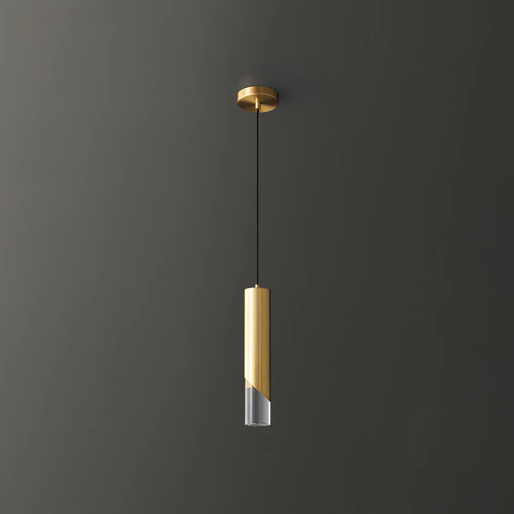 Meza Moderne Cylindre Métal Acrylique Suspension Chambre Salle à Manger