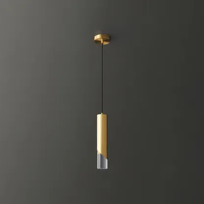 Meza Moderne Cylindre Métal Acrylique Suspension Chambre Salle à Manger