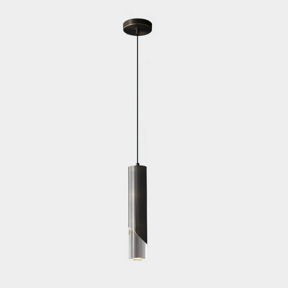 Meza Moderne Cylindre Métal Acrylique Suspension Chambre Salle à Manger