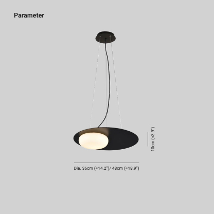 Hailie Modern Round Metal Acrylic Pendant Light Bedroom Dining Room