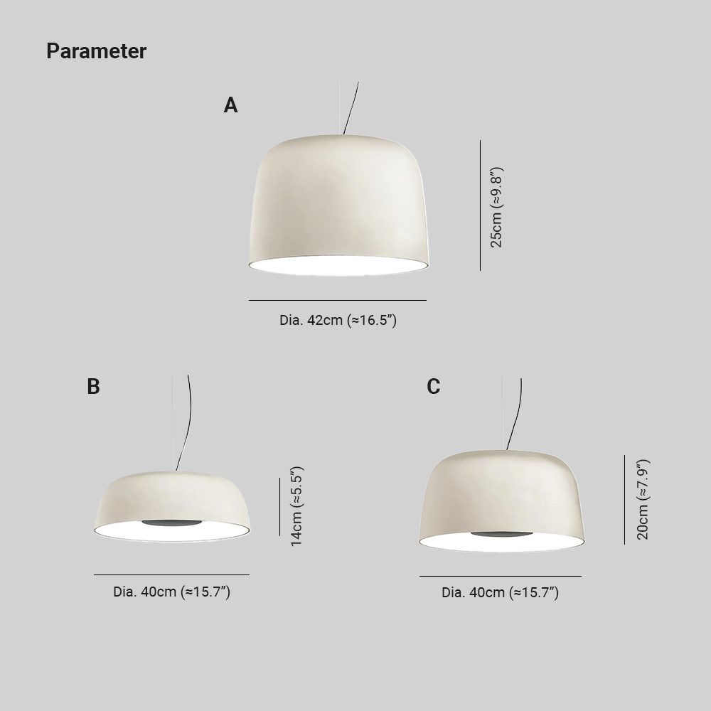 Carins Modern Round Metal Pendant Light Shades Living Study Room