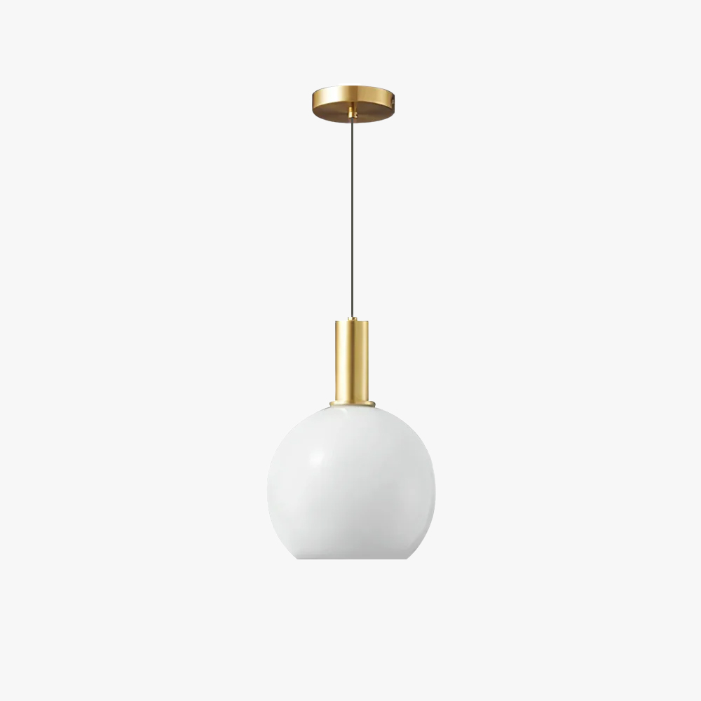 Hailie Minimalism Brass Glass Pendant Light Bedroom  Dining Room
