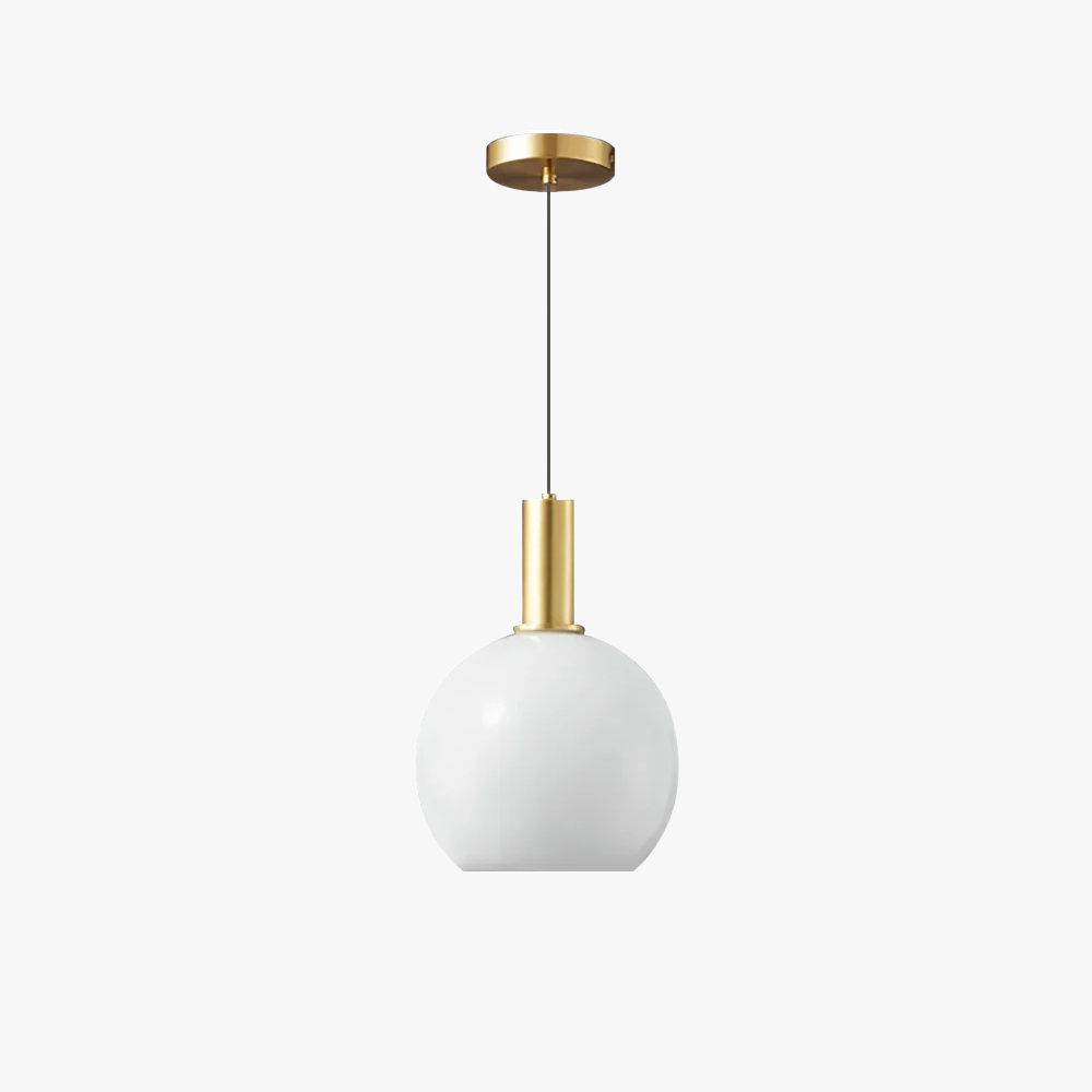 Hailie Minimalism Brass Glass Pendant Light Bedroom  Dining Room