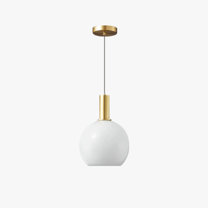 Hailie Minimalism Brass Glass Pendant Light Bedroom  Dining Room