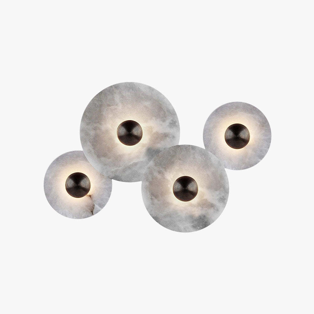 Artelux Round Alabaster Combination Wall Lamp