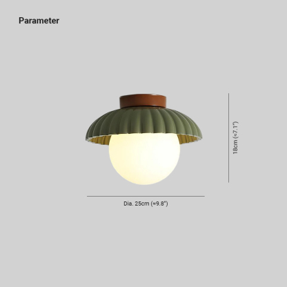 Hailie Green Ceiling Light dimensions