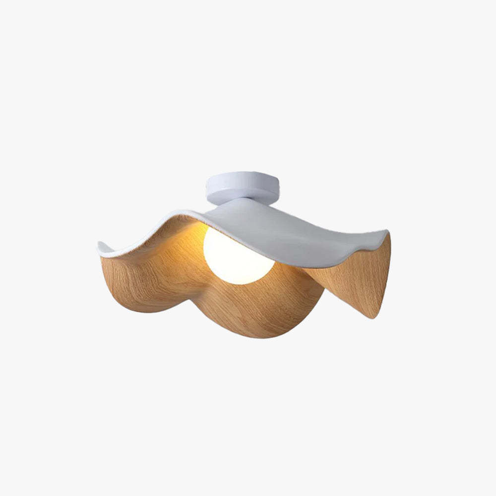 Hakka Wood Resin Ceiling Light