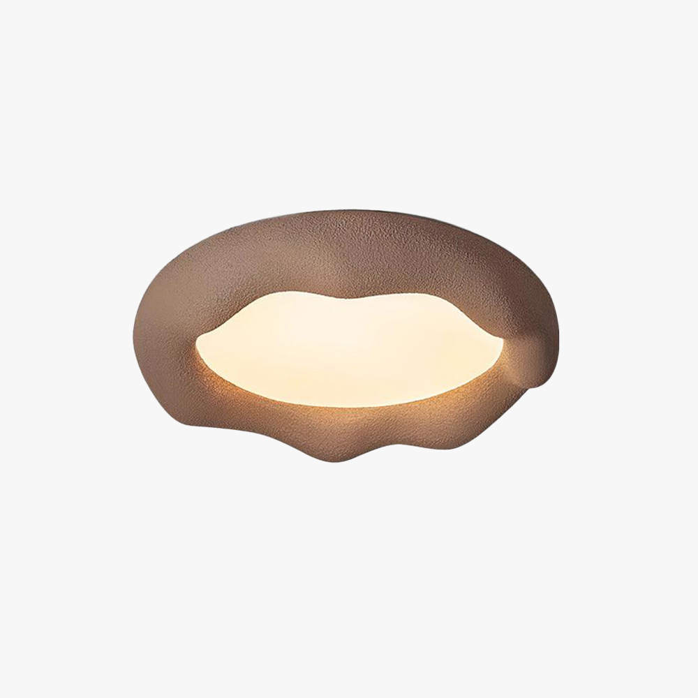 Quinn Modern Round Resin Acrylic Ceiling Light - Close-up