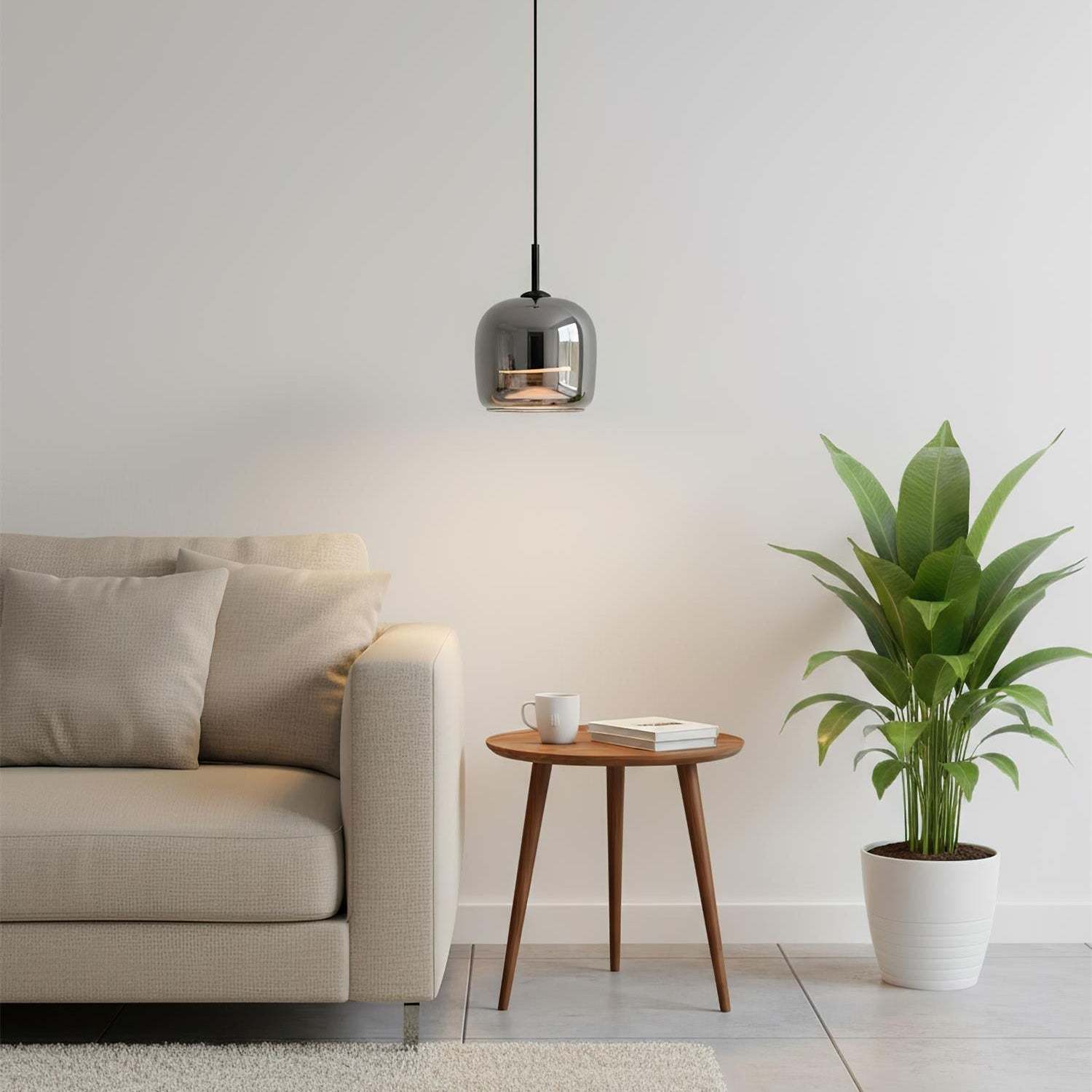 Verona Modern Smoked Glass Pendant Light