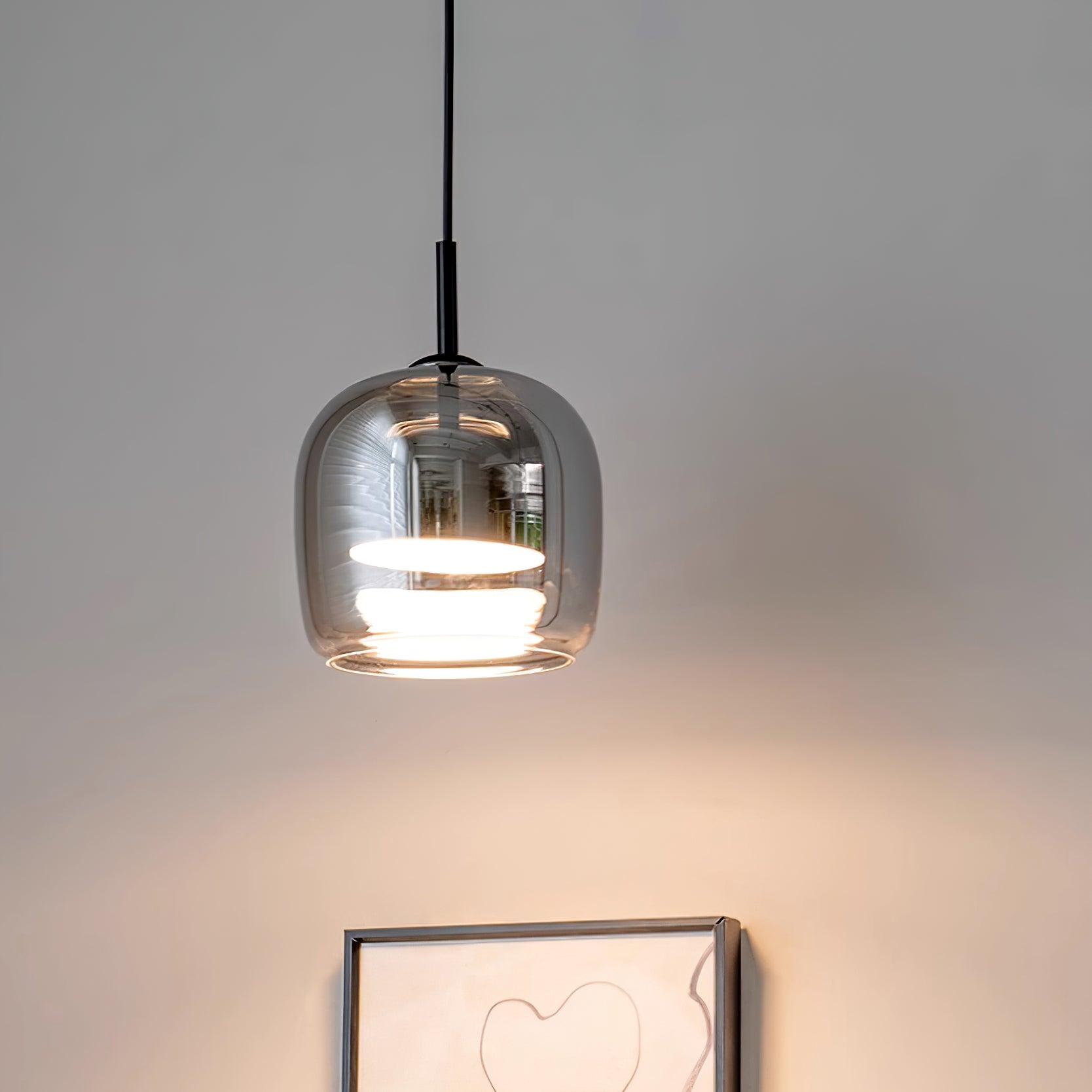 Verona Modern Smoked Glass Pendant Light