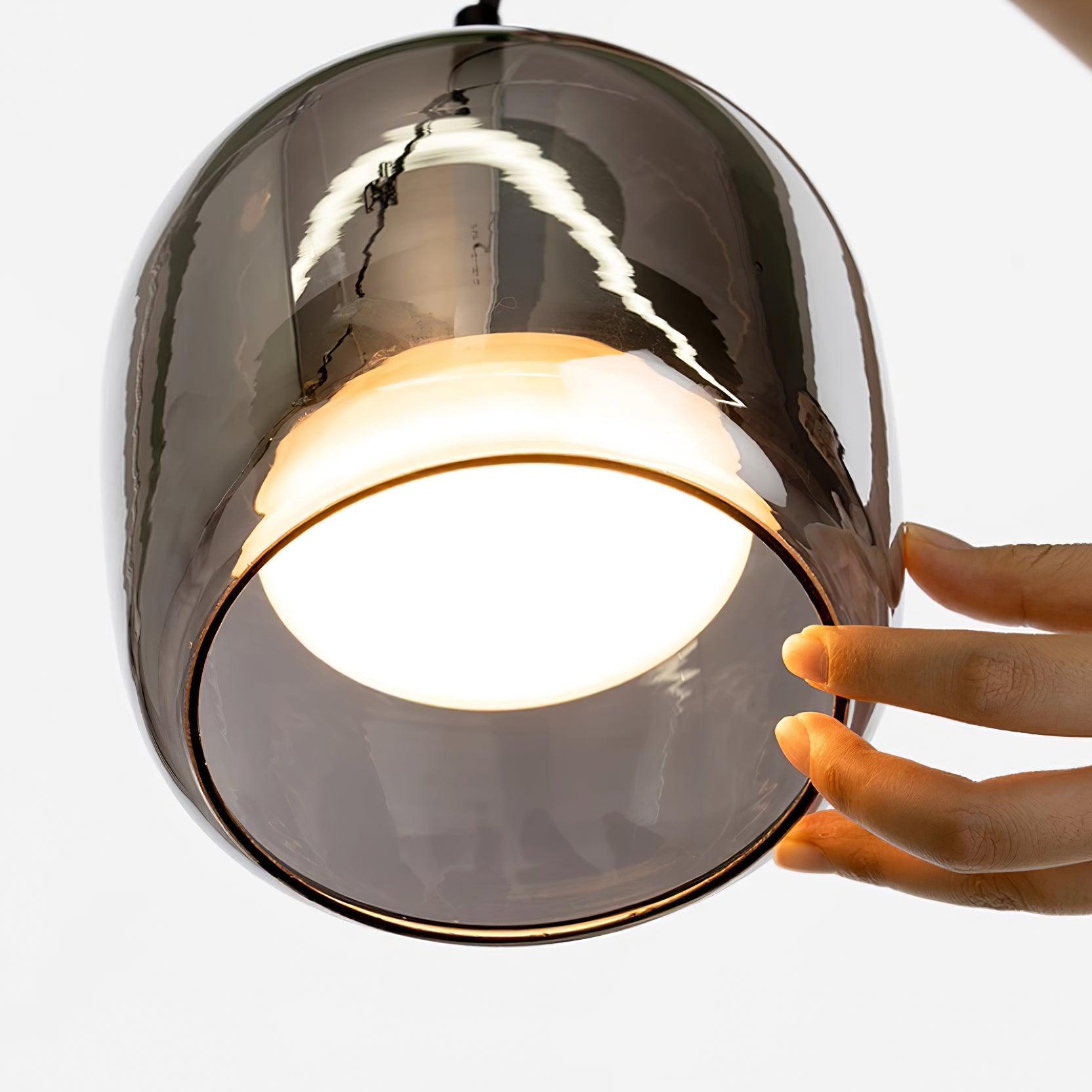 Verona Modern Smoked Glass Pendant Light
